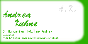 andrea kuhne business card